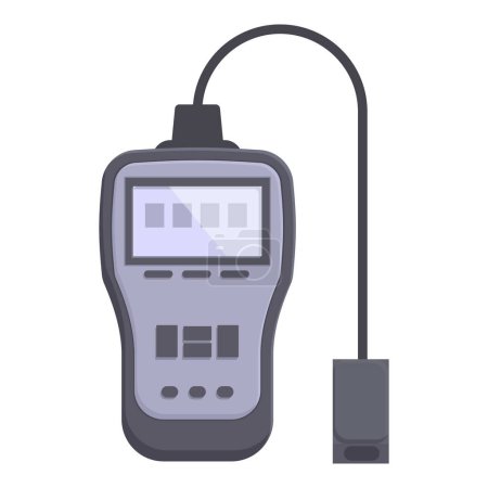 Flachbild-Grafik eines digitalen Multimeters mit Sonde, die häufig für elektrische Tests verwendet wird