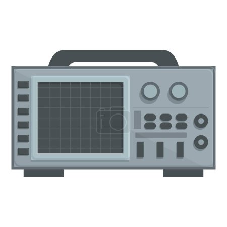 Vintage portable radio illustration with flat design vector in retro style for classic music and entertainment technology