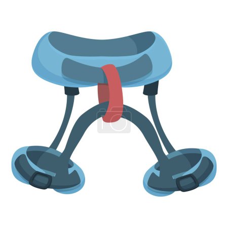 Bunte Illustration eines zweibeinigen Roboterwalkers mit blauem Sitz und rotem Detail