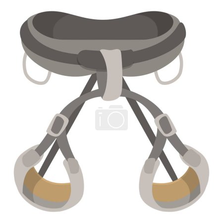 Vector illustration of a modern climbing harness designed for safety and comfort