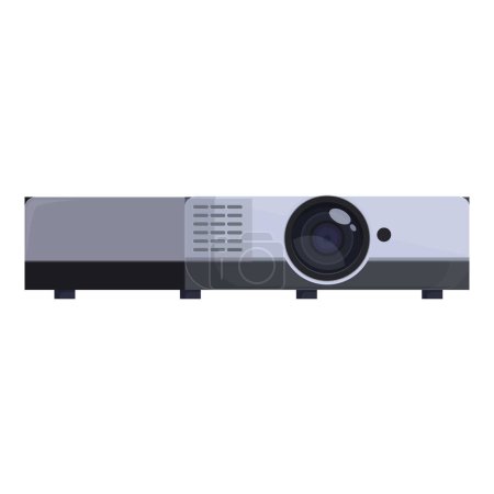 Vector illustration of a sleek, contemporary digital projector, ideal for presentations and home cinema