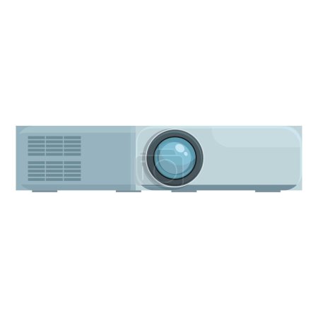 Vector graphic of a sleek, modern projector, ideal for presentation and cinema themes