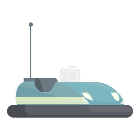 Futuristic urban hover vehicle vector illustration showcasing advanced technology, sleek design, and zero emissions for sustainable and ecofriendly transportation in a modern city environment