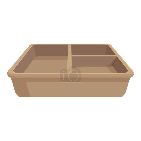 Cartoon of a modern double basin kitchen sink isolated on a white background