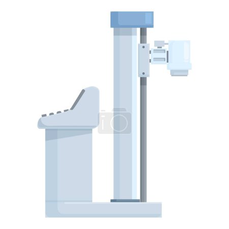 Vector graphic of a sleek, contemporary dental radiography equipment on a white background