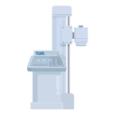 Flache Vektordarstellung eines modernen digitalen Röntgengeräts für den medizinischen Einsatz