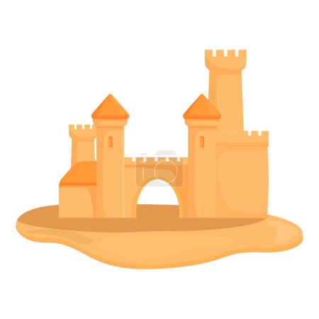 Colorful illustration of a sandcastle, perfect for summerthemed designs