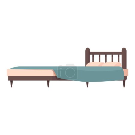 Lit accueillant avec un cadre en bois, des oreillers doux et une couverture confortable, parfait pour créer une atmosphère confortable et relaxante dans n'importe quelle chambre