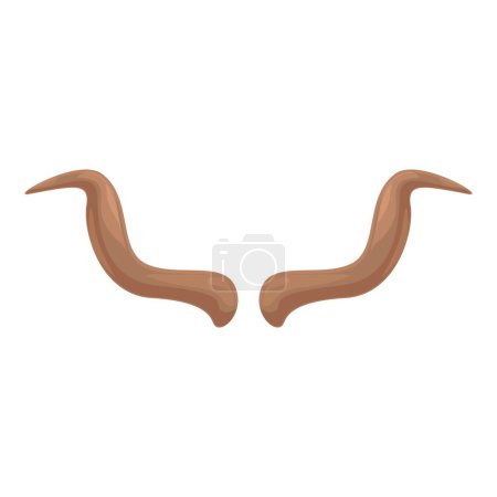 Pair of brown animal horns are pointing upwards, showcasing the power and majesty of nature