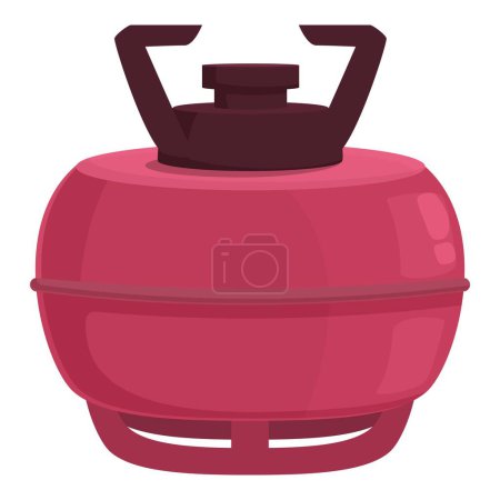 Pink portable gas stove with a burner for camping, hiking or any outdoor activity