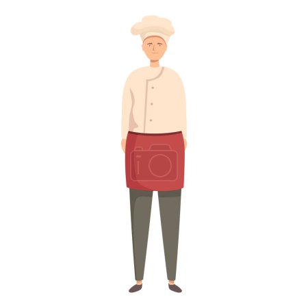 Confident chef man is standing wearing a uniform and hat, ready to cook
