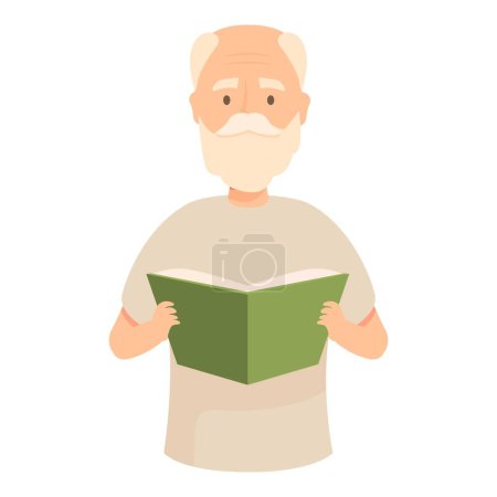 Elderly man engrossed in a book, finding pleasure and knowledge