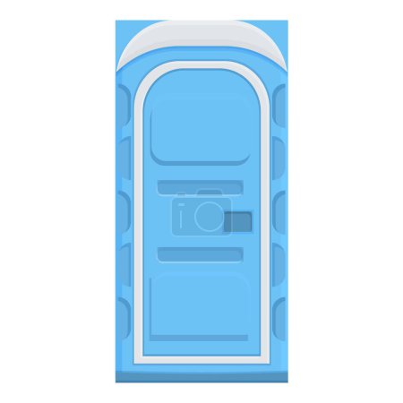 Blaue tragbare Toilettenkabine aus Kunststoff für Veranstaltungen im Freien und auf Baustellen