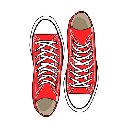 Téléchargez les illustrations : Image vectorielle de chaussure inverse et illustration - en licence libre de droit
