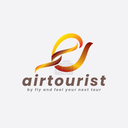 Ilustración de Logo is perfect for Tourism Business, travel agency and for native skyline communications company. - Imagen libre de derechos