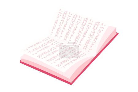 Ilustración de Book written in braille, book clipart, vector - Imagen libre de derechos
