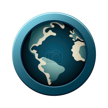 Ilustración de Concepto del Día Mundial de la Tierra. Planeta con continentes. Ilustración para el Día de la Tierra para diseño gráfico y web, presentaciones de negocios, marketing, etc. Vector - Imagen libre de derechos
