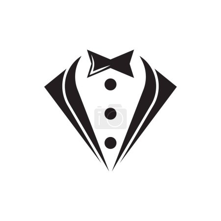Klassisches Krawatten-Symbol und Anzug-Mode-Logo-Design