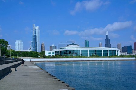 Foto de Sendero frente al lago de Chicago cerca del campus de museos - Imagen libre de derechos