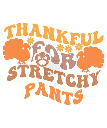 Téléchargez les illustrations : T-shirt rétro thanksgiving design - en licence libre de droit