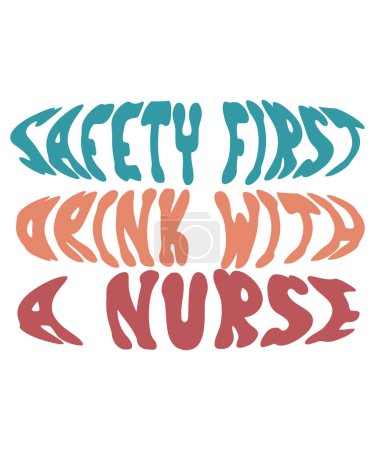 Ilustración de Retro Nurse SVG Bundle, Nurse Quotes SVG, Doctor Svg, Retro Nurse svg, Nurse Life svg, School Nurse svg, Cut Files For Cricut, Silhouette - Imagen libre de derechos