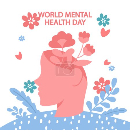 Foto de Día Mundial de la Salud Mental. Ilustración vectorial - Imagen libre de derechos