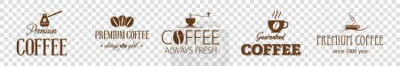 Foto de Insignia de café premium retro. Etiquetas de café premium de lujo o logotipos para sellos plantilla de colección de vectores - Imagen libre de derechos