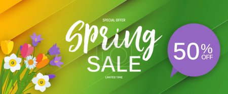 Illustration for Abstract Spring Sale Background Template. Vector Illustration - Royalty Free Image