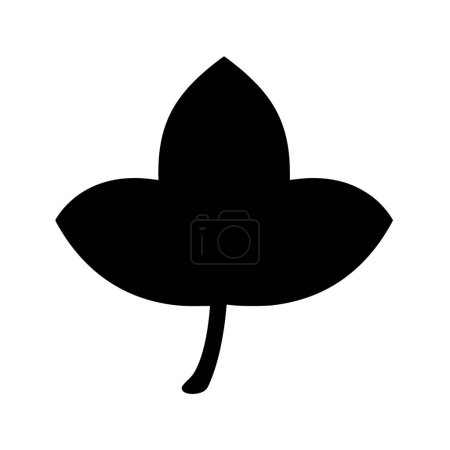 Illustration for Vector silhouette of leaf on white background - Royalty Free Image