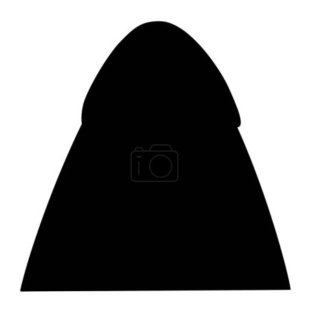 Ilustración de Silueta vectorial de montaña sobre fondo blanco - Imagen libre de derechos