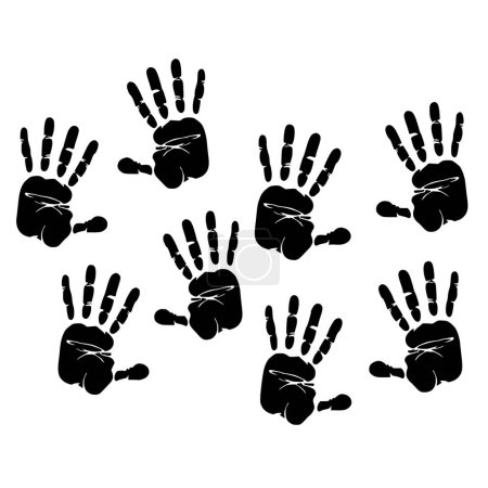 Illustration for Vector silhouette of hands on white background - Royalty Free Image