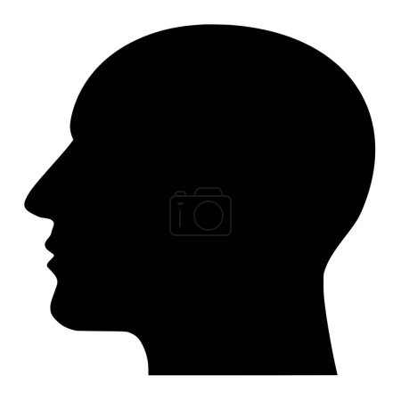 Ilustración de Silueta vectorial del hombre sobre fondo blanco - Imagen libre de derechos