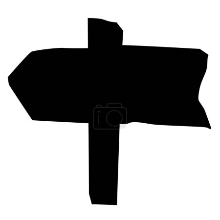 Ilustración de Silueta vectorial de la señal sobre fondo blanco - Imagen libre de derechos