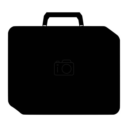 Illustration for Vector silhouette of Travel Bag on white background - Royalty Free Image