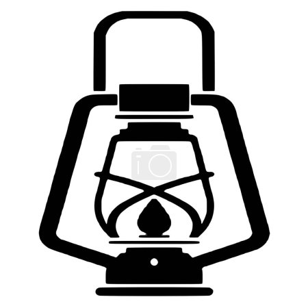 Illustration for Vector silhouette of lamp on white background - Royalty Free Image