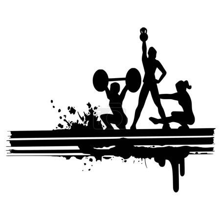 Photo for Vector silhouette of gym on white background - Royalty Free Image