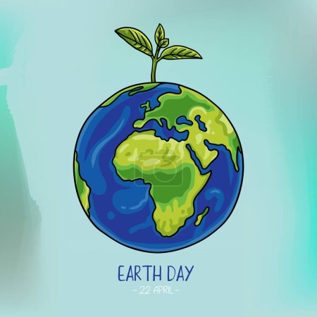 Illustration for Earth Day. International Mother Earth Day. Environmental problems and environmental protection. Vector illustration - Royalty Free Image