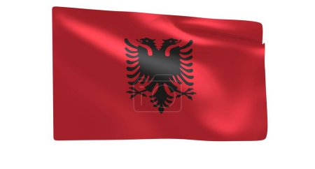 Photo for Albania flag, vector illustration - Royalty Free Image