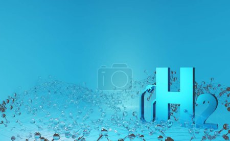 Photo for Hydrogen battery concept. H2. 3d rendered - Royalty Free Image