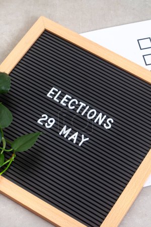 Elections 29 mai écrit sur le tableau d'affichage, Élections nationales sud-africaines