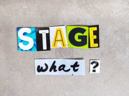 Stage what? In magazine letters on mottled grey. South Africa and ever changing  stages of blackouts or loadshedding.