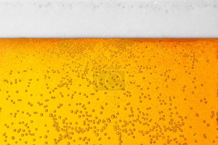 Photo for Beer texture with bubbles and foam for background - Royalty Free Image