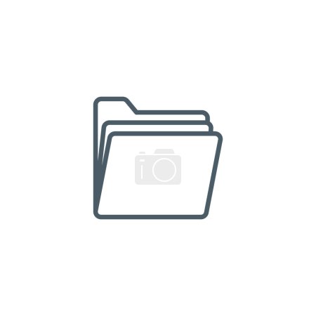 Folder line icon, vector icon on white background , EPS 10