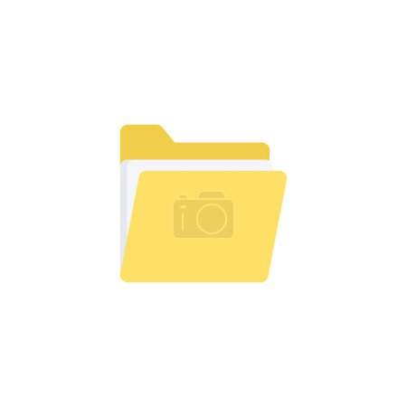 Folder flat icon, vector icon on white background , EPS 10