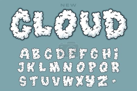 Foto de Alfabeto Nube Dibujos animados vector Ilustración - Imagen libre de derechos