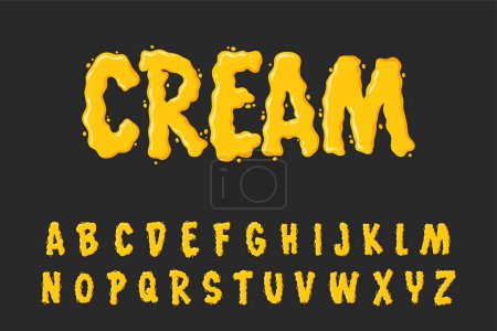 Foto de Alphabet Cheese Creamer Vector líquido amarillo - Imagen libre de derechos