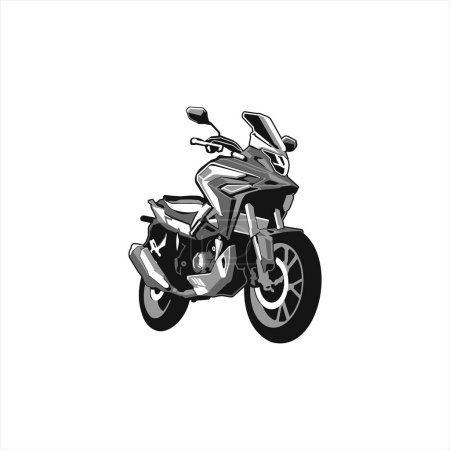 Illustration for Coolest nmax motorbike vector image, scooters 155 cc, motorcycle club, patch, nmax, den Scooter ausschalten, scooter, cool helmet, t-shirt design,  Motorradfahrer, motorrijder, motard - Royalty Free Image