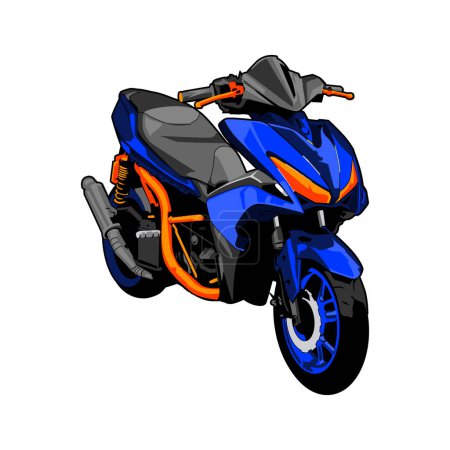 Illustration for Motorcycle scooter drawing vector - Royalty Free Image