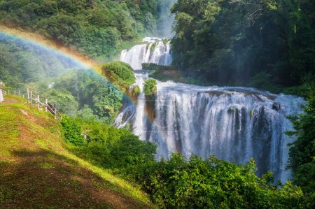The Cascata delle Marmore (Marmore Falls) is a man-made waterfall created by the ancient Romans located near Terni in Umbria region, Italy.