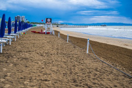 Photo for Waiting for the storm On the sea in Lignano Sabbiadoro. - Royalty Free Image